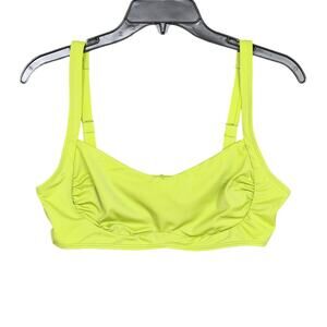 Andie Swim Hanalei Shirred Bikini Top Avocado Green Medium‎